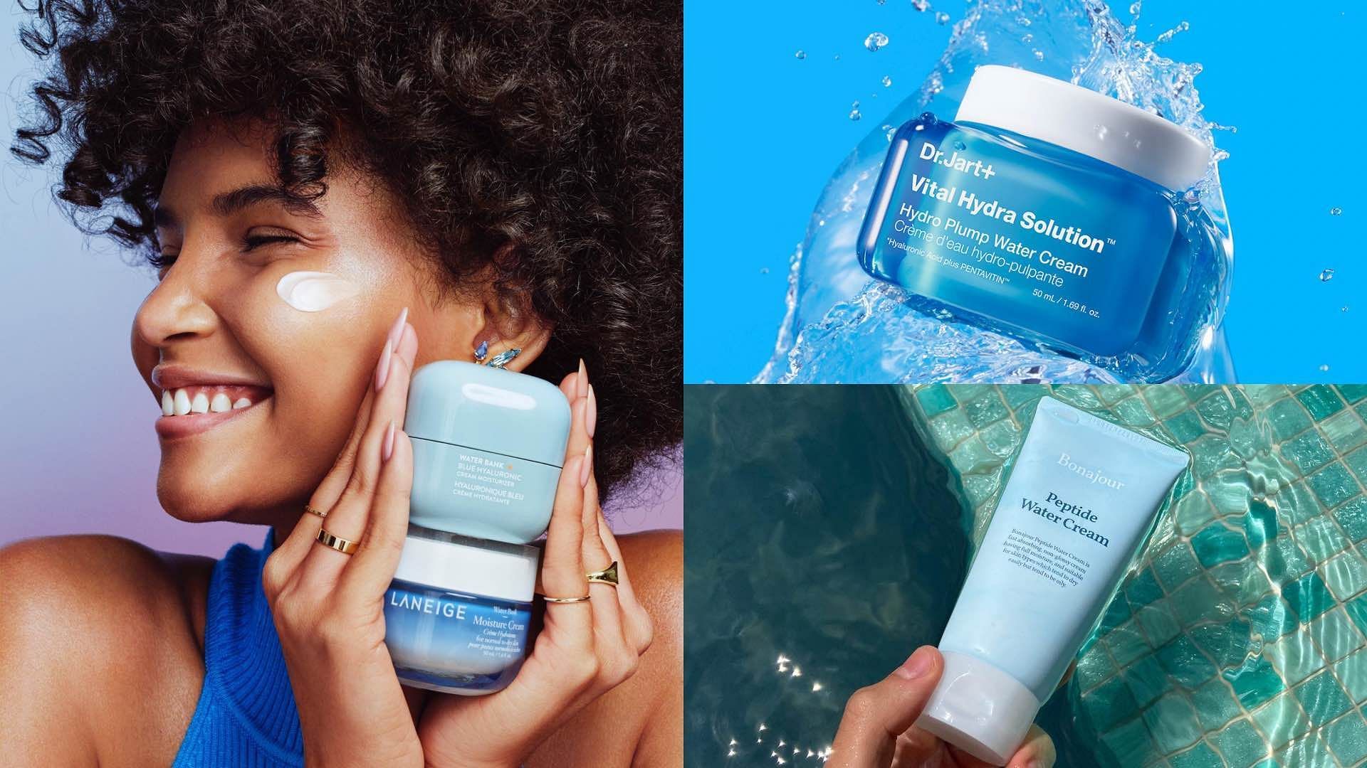 Best Korean water creams (Image via @laneige_us, @drjart, @bonajour_global/ Instagram)