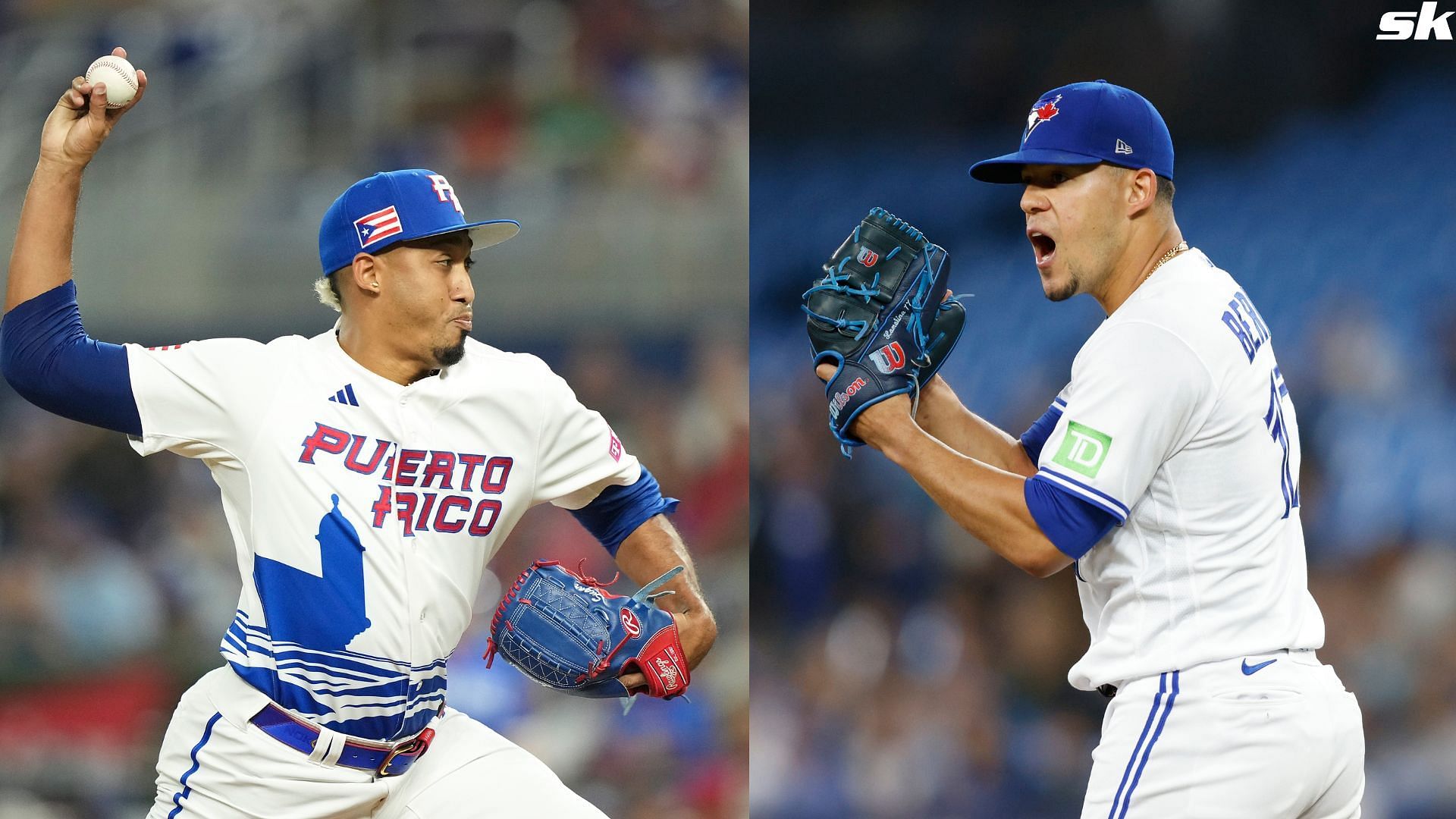 Edwin Diaz of Puerto Rico throws a pitch against Israel during the World Baseball Classic at loanDepot park