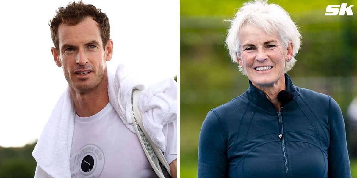 Andy Murray (L) and Judy Murray