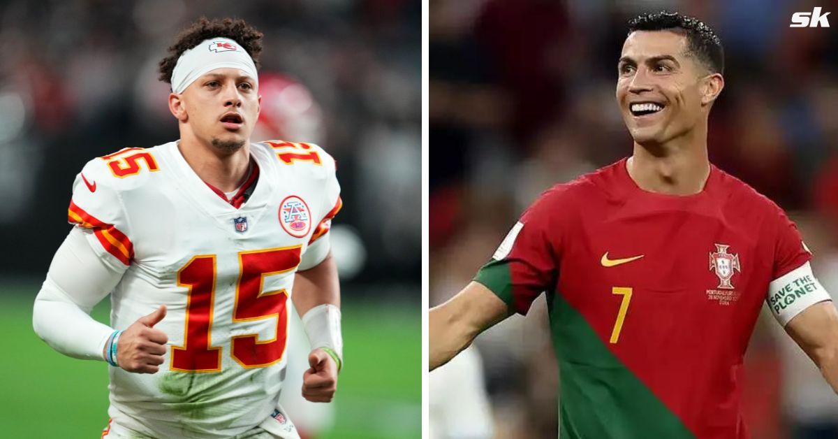 Patrick Mahomes (left) and Cristiano Ronaldo