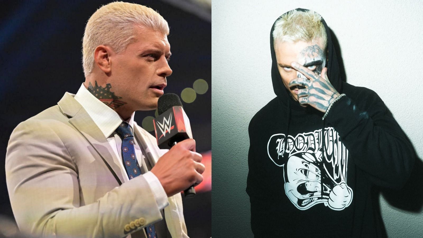Darby Allin explains his promo [Image Source: Darby Allin X and WWE.com]
