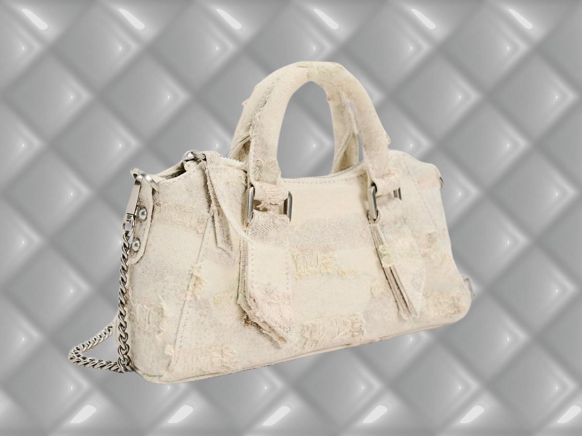 The Distressed fabric city bag (Image via Zara)