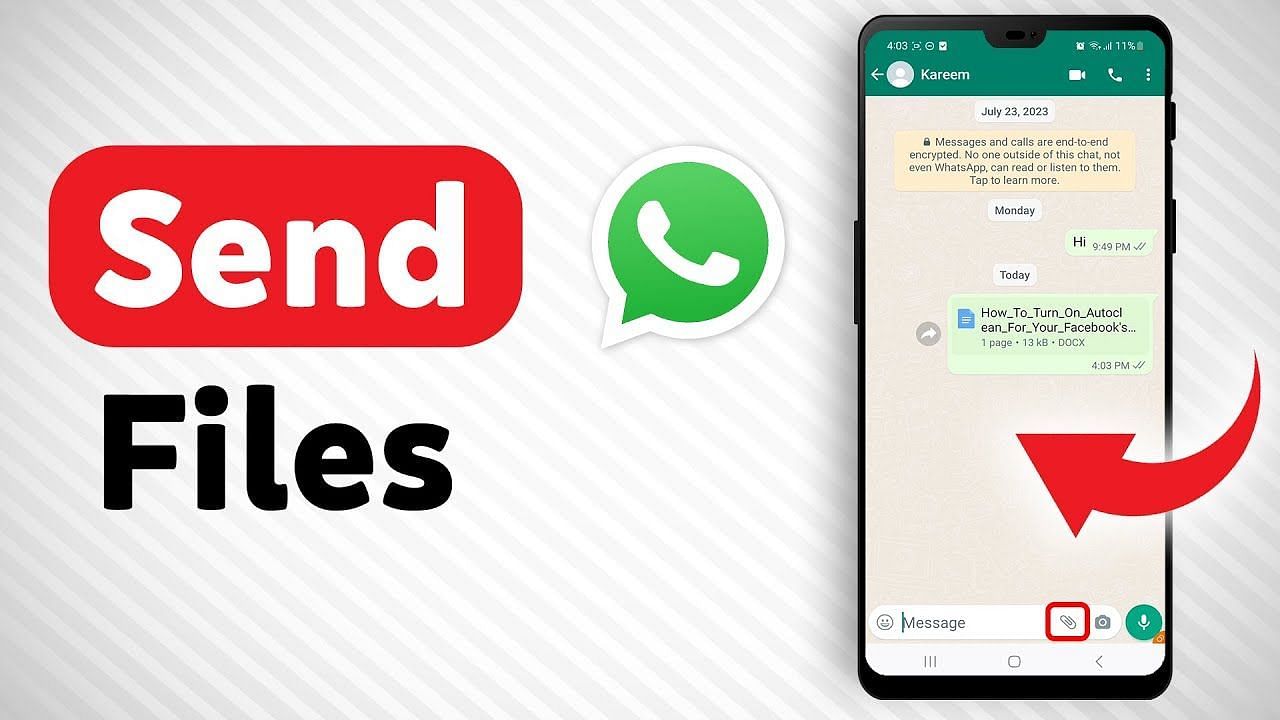 With WhatsApp, you can send large-sized files compared to the 100MB size limit on iMessage (Image via Smart Fixer/YouTube)