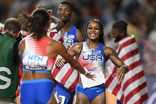 Sha'Carri Richardson won the 100m race at World Championships in Budapest