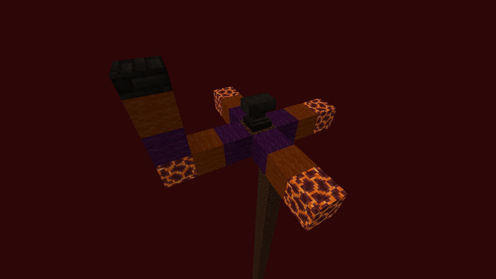 The marked out first layer and roof (Image via Mojang)