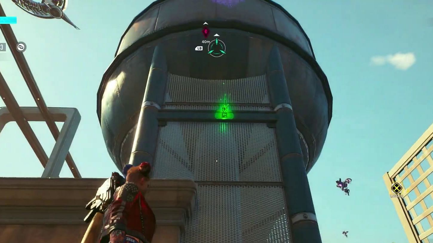 It can be found on the side of a water tower (Image via YouTube/Pixelz)