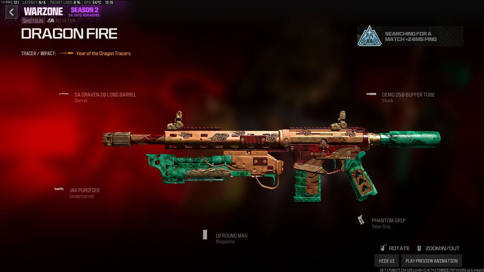 Dragon Fire skin in Warzone and MW3 (Image via Activision)