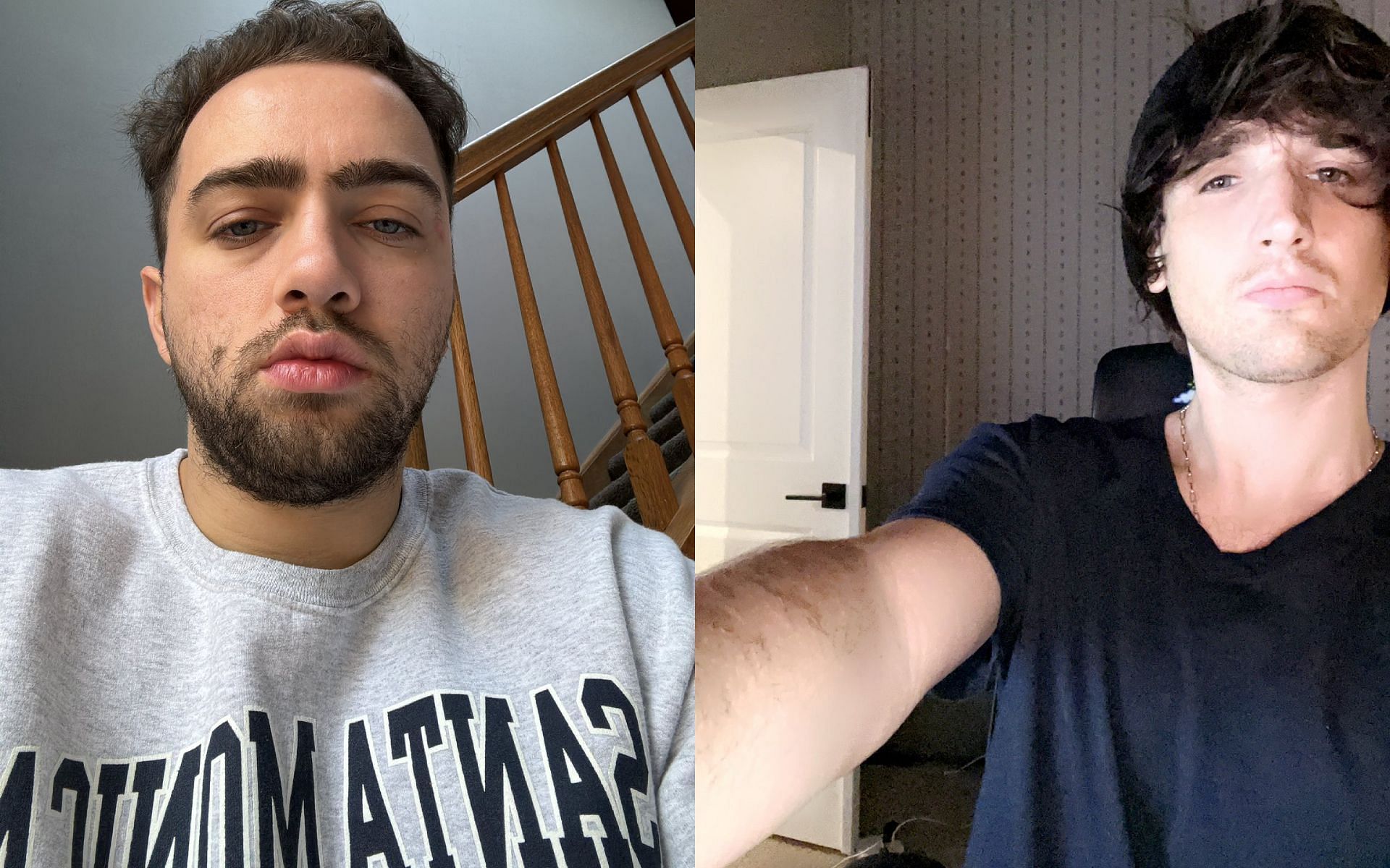 Mitch Jones doubles down on allegations against Mizkif, claims he did not &quot;make any aggressive contact&quot; (Image via @MitchJonez and @REALMizkif/X)