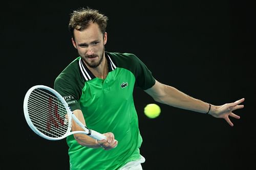 Daniil Medvedev in action at the 2024 Australian Open