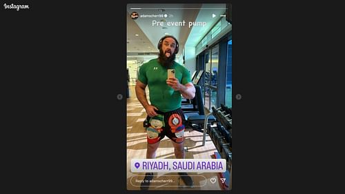 The 40-year-old star's Instagram story.