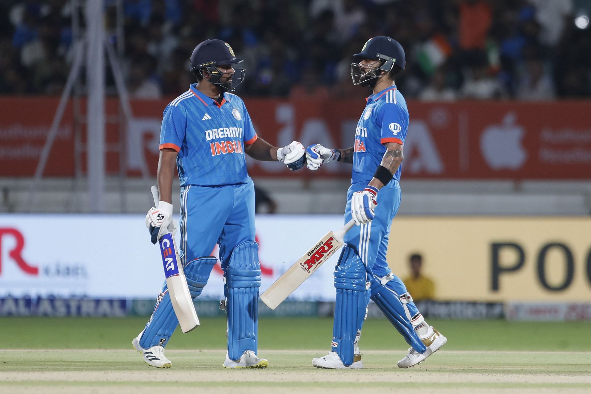 Rohit Sharma (left) and Virat Kohli have retained their Grade A+ contracts. (Pic: Getty Images)