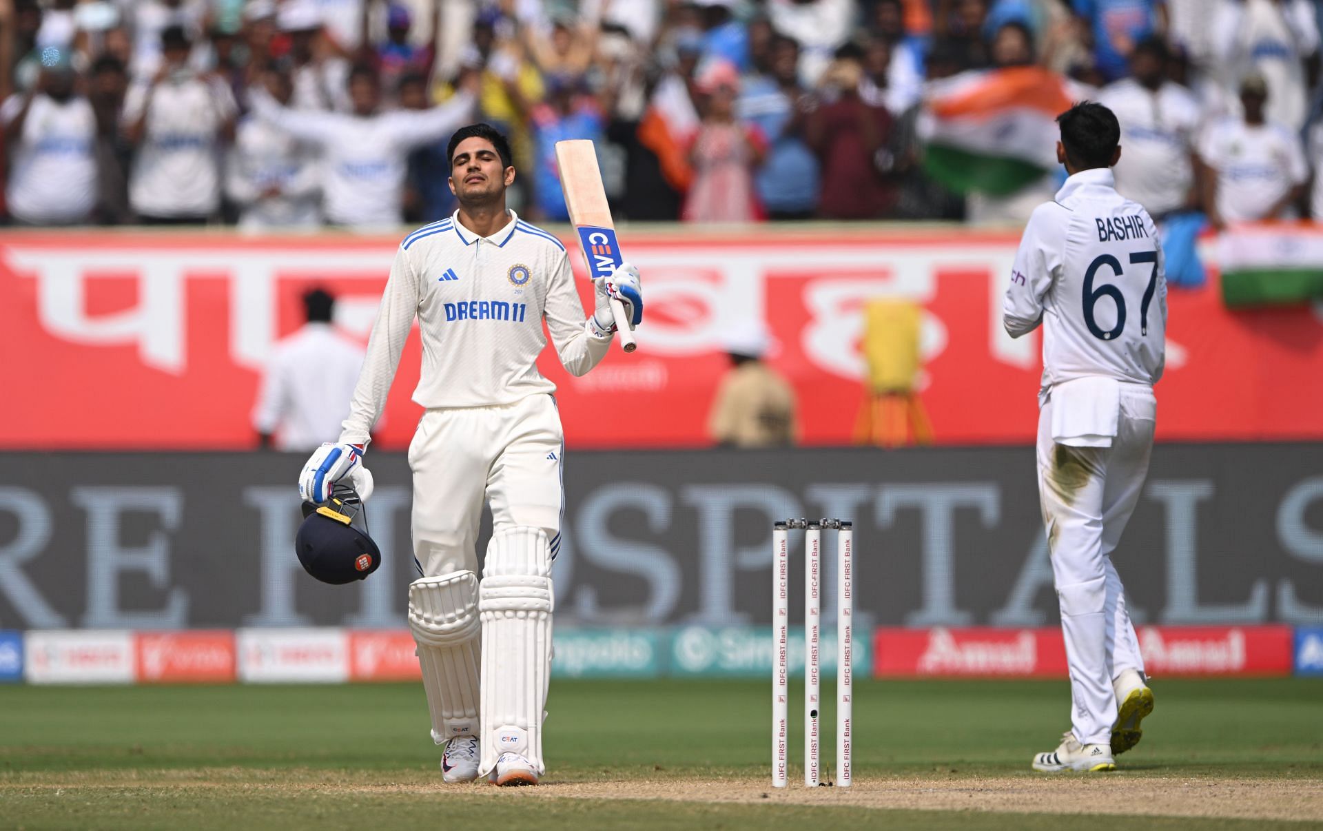 Shubman Gill scored a century in the second innings of the second Test. [P/C: Getty]