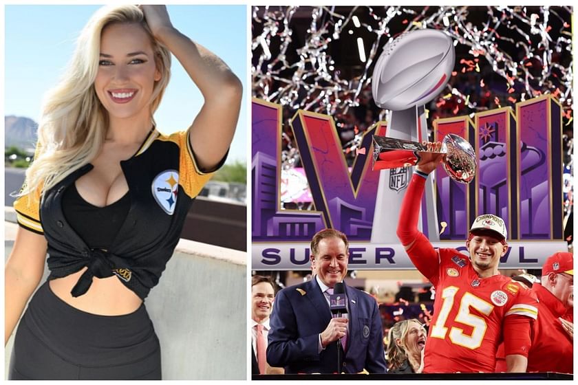 Paige Spiranac reacts on Patrick Mahomes performance at Super Bowl LVIII