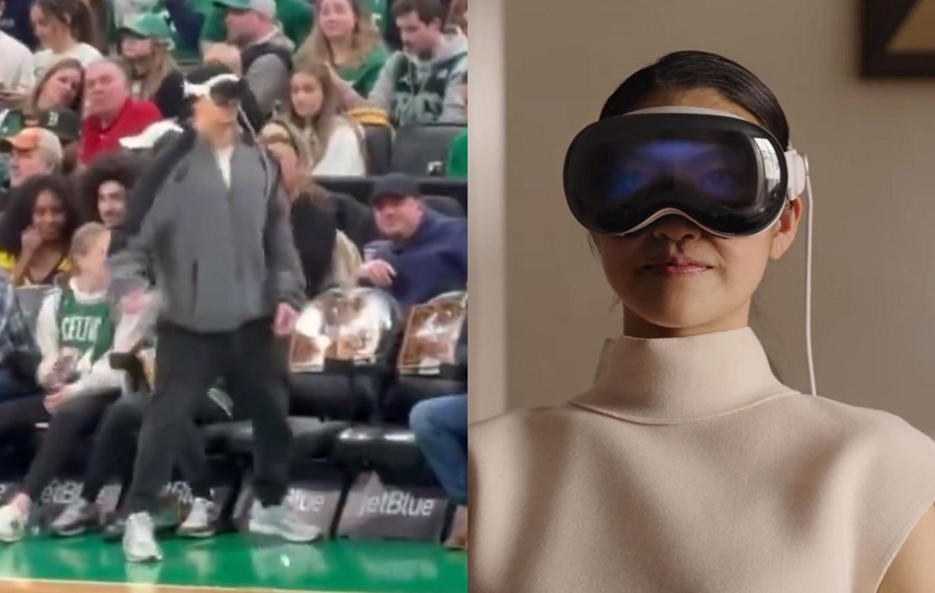 A basketball fan flaunts his new Apple Vision Pro but was mocked on social media