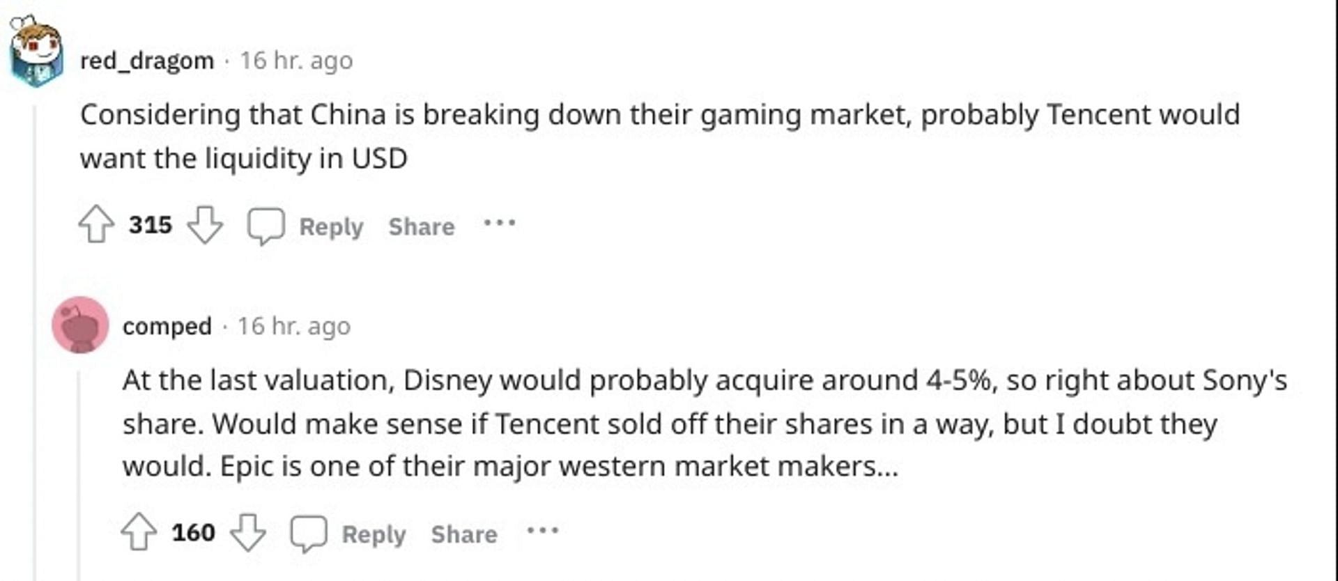 Internet reactions to the Disney deal (Image via Reddit)