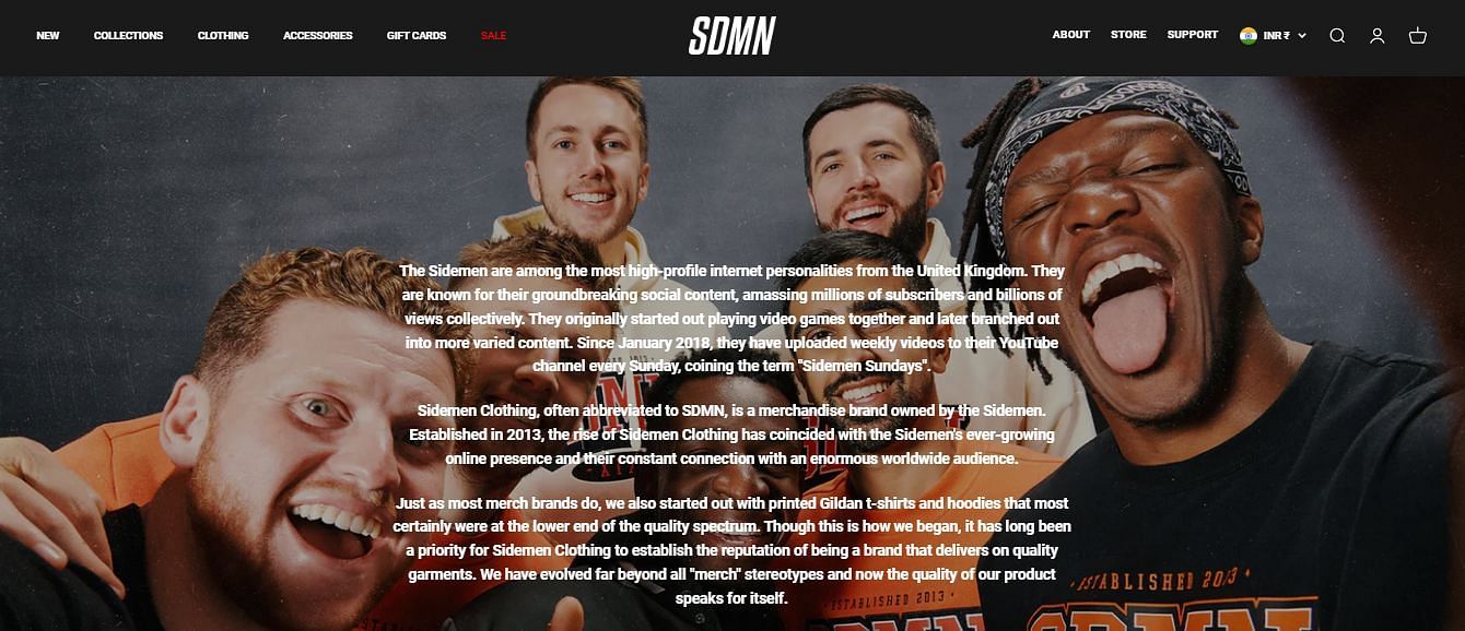 Sidemen Clothing was among the group&#039;s first collective venture (Image via Sidemen Clothing)