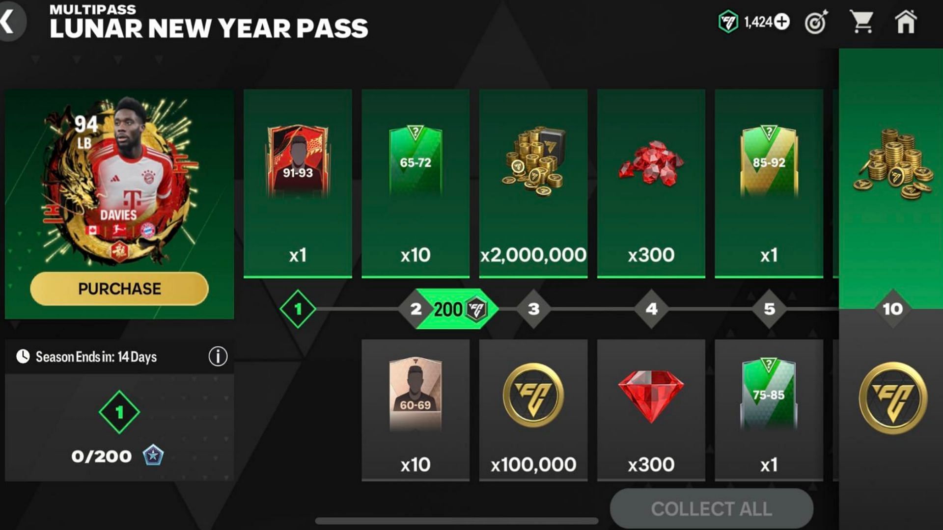 FC Mobile Lunar New Year Pass rewards (Image via EA Sports)