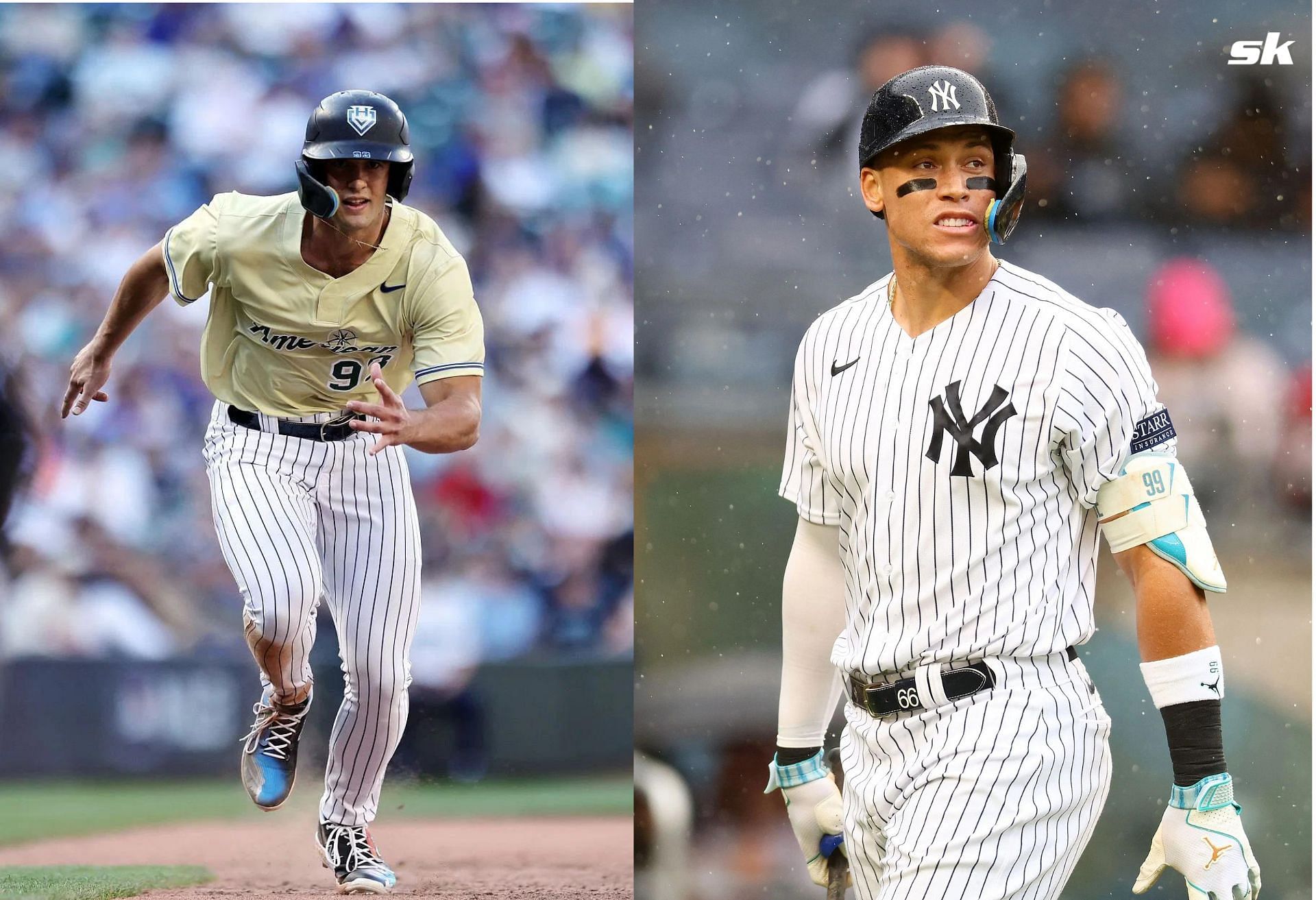 Spence Jones and Aaron Judge for the New York Yankees 