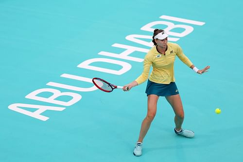 Elena Rybakina at the 2024 Mubadala Abu Dhabi Open - Getty Images