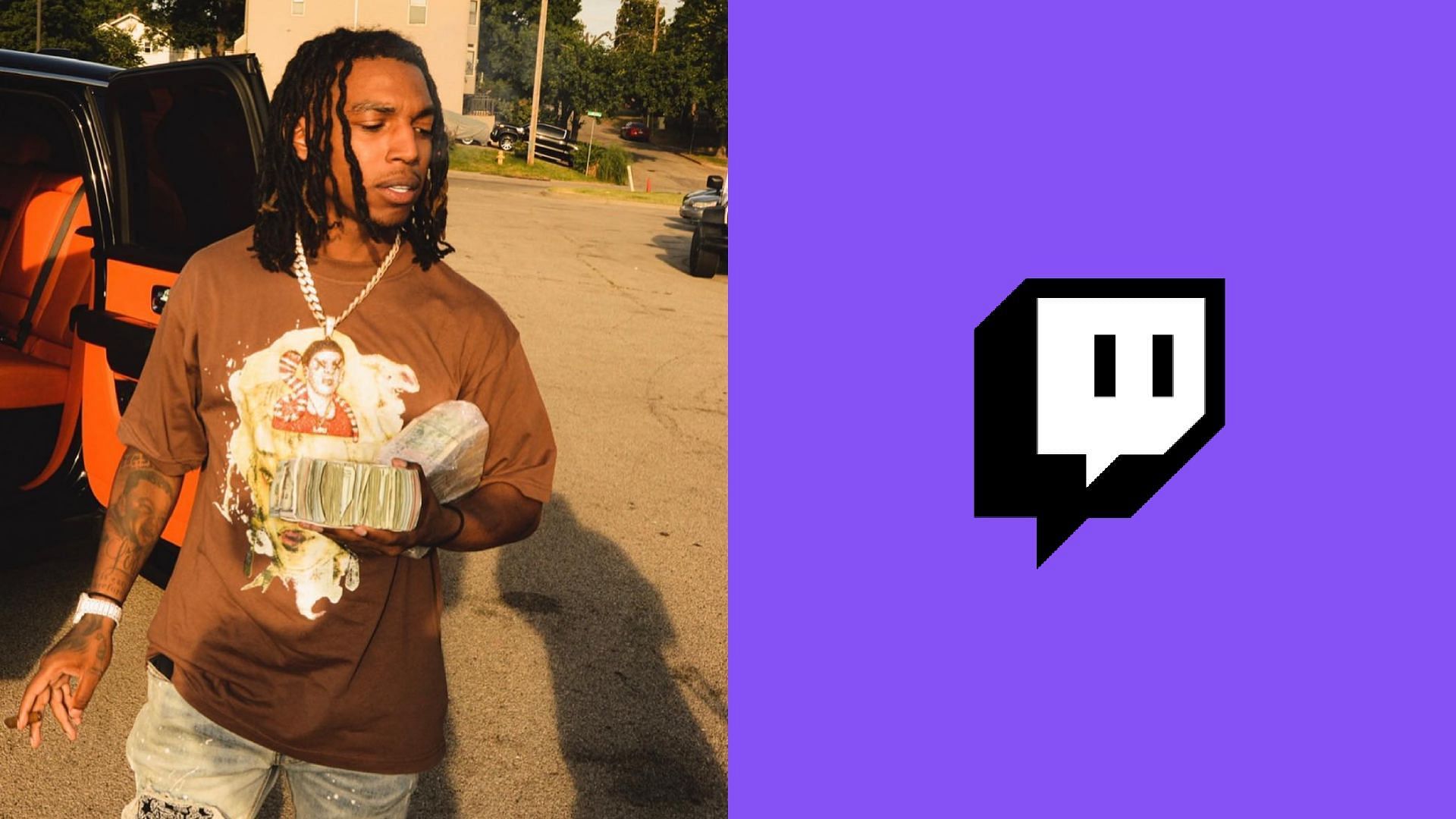 Blou banned from Twitch for indefinite period (Image via B.Lou/Instagram, Twitch.tv