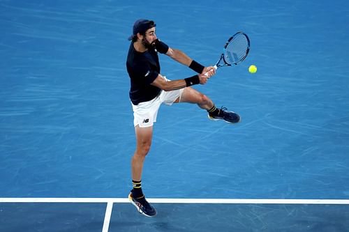 Jordan Thompson in action at the Australian Open