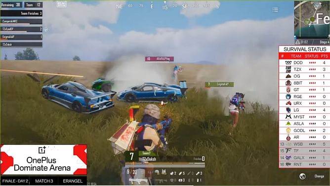 BGMI OnePlus Dominate Arena Day 2: Overall standings, highlights, and more