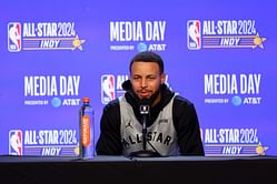 "People using the bathroom": Stephen Curry and Sabrina Ionescu's press conference gets hilariously interrupted with toilet-flushing noises