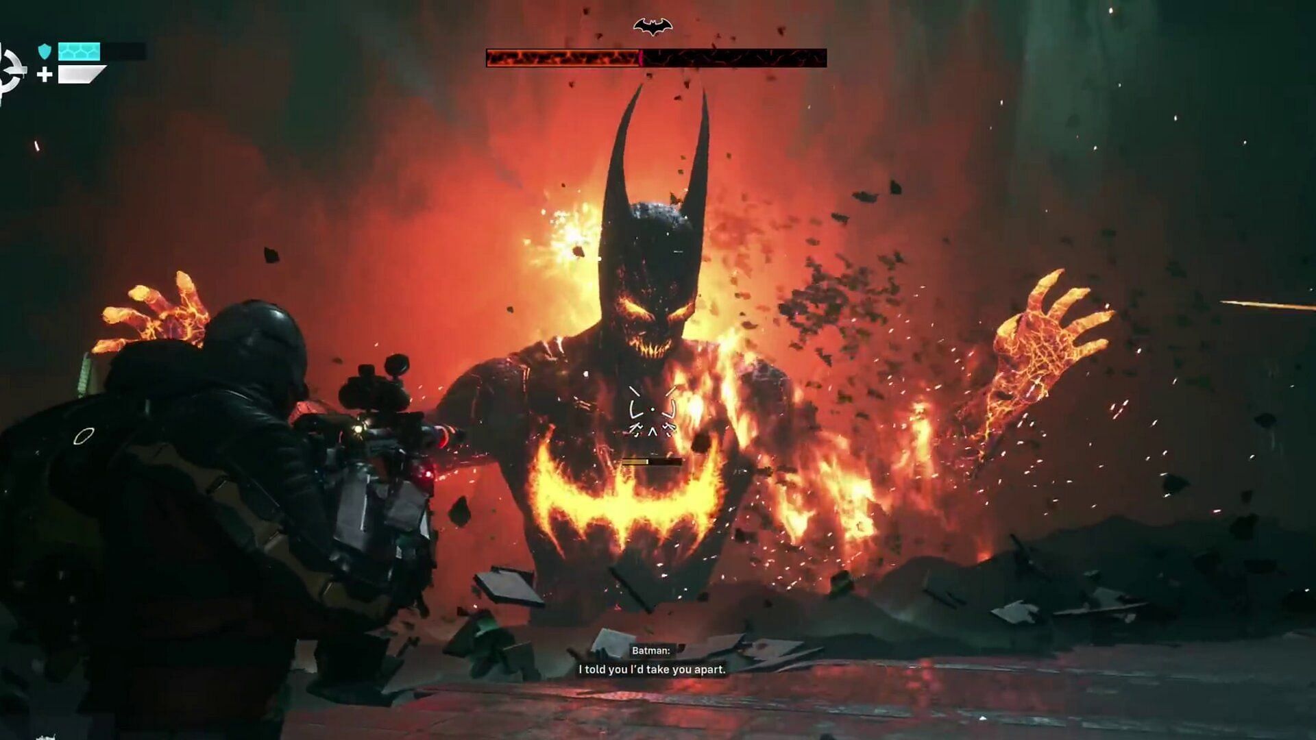 After being overcome by fear, you can go ahead and defeat Batman in Suicide Squad Kill the Justice League (Image via YouTube/GameClips)