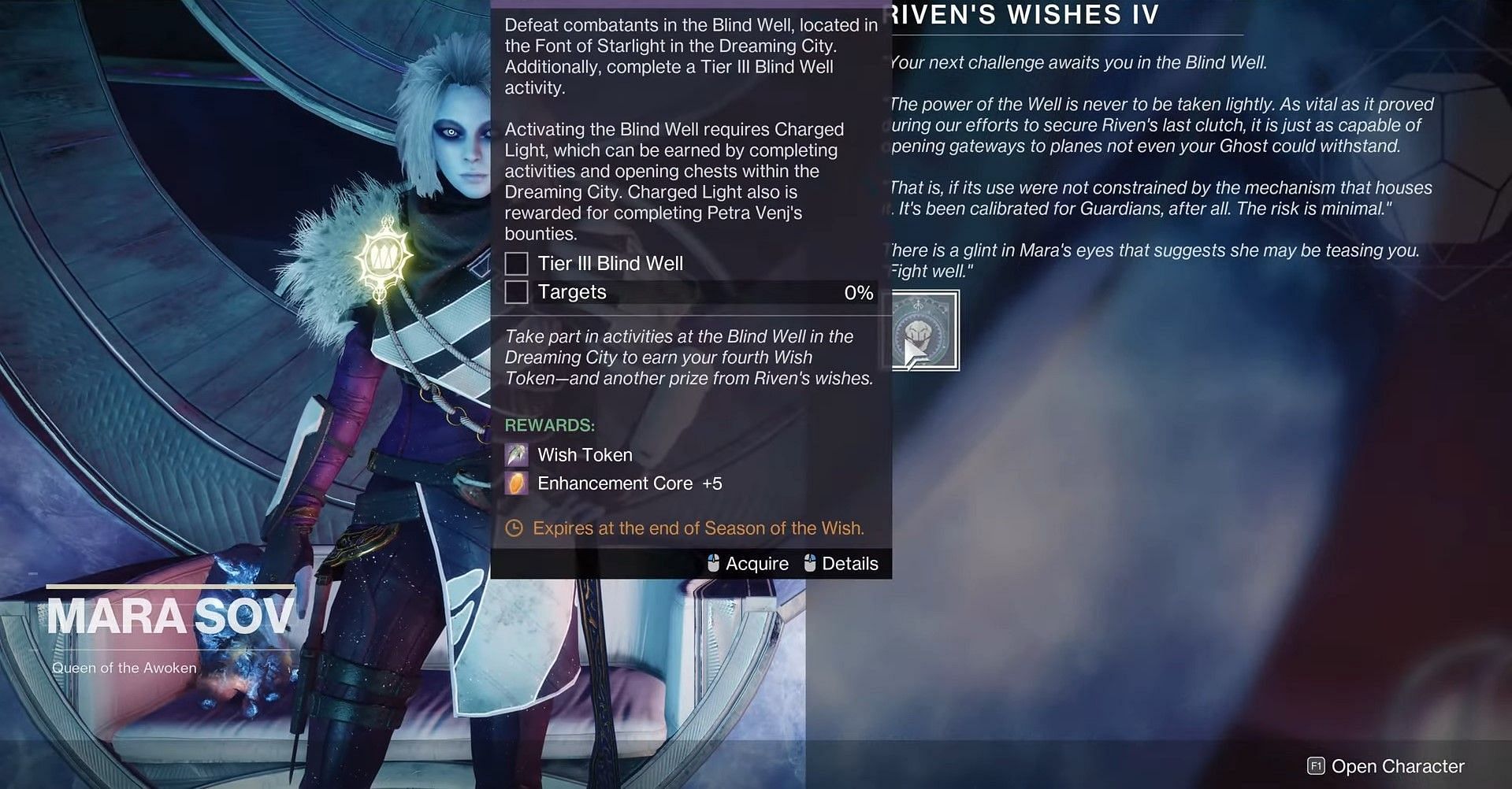 Week 4 Riven&#039;s Wishes objective (Image via Bungie)