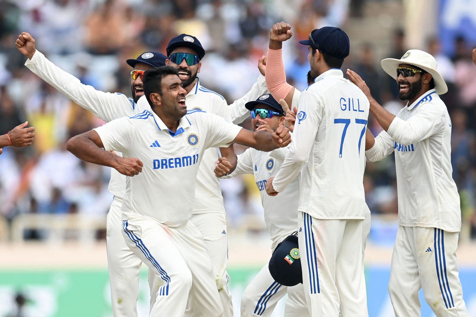 Ravichandran Ashwin dismissed Joe Root leg-before-wicket with a successful review.