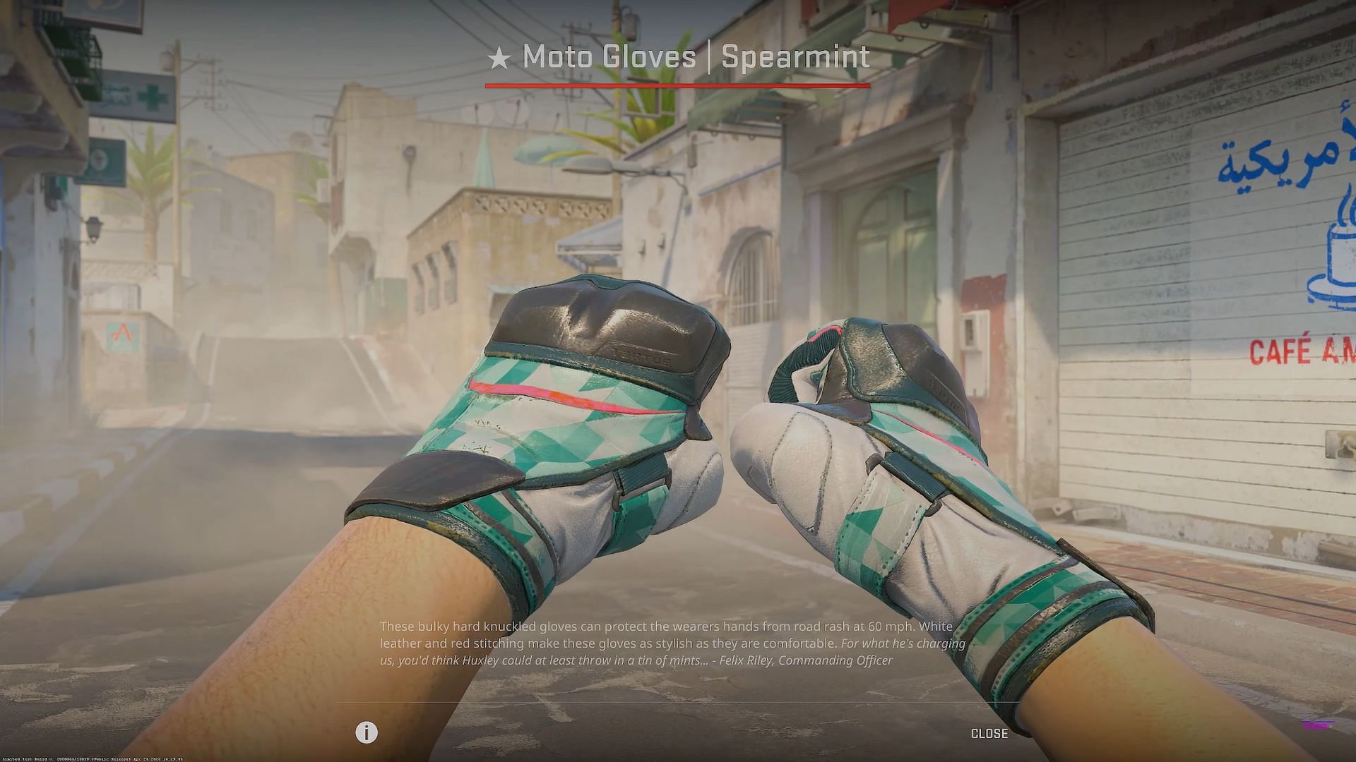 Moto Gloves | Spearmint (Image via Valve || YouTube/covernant)