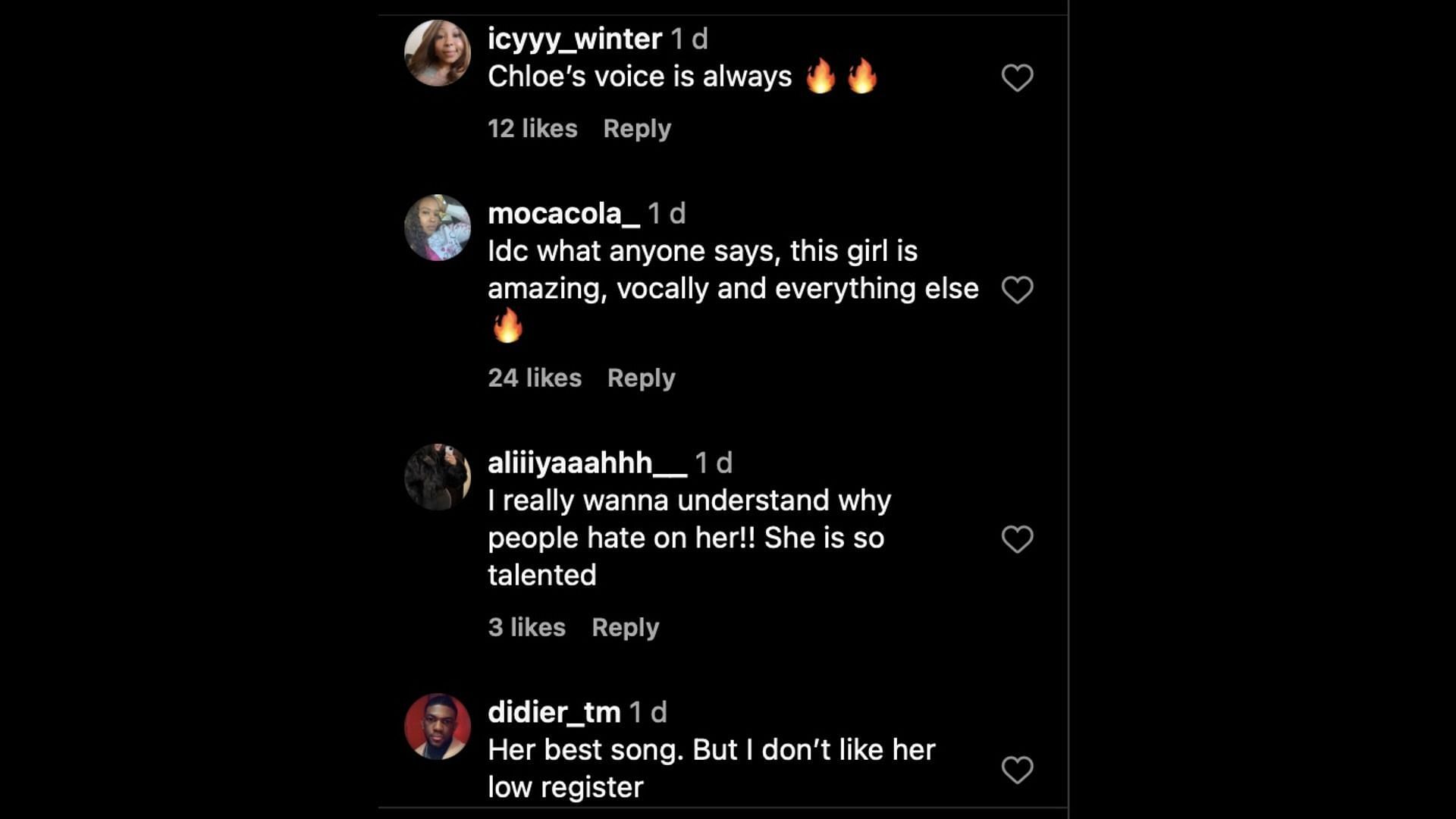 Fans compliment the singer. (Image via Instagram/@hollywoodunlocked)