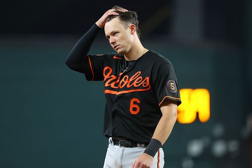 Ryan Mountcastle played first base for the Baltimore Orioles