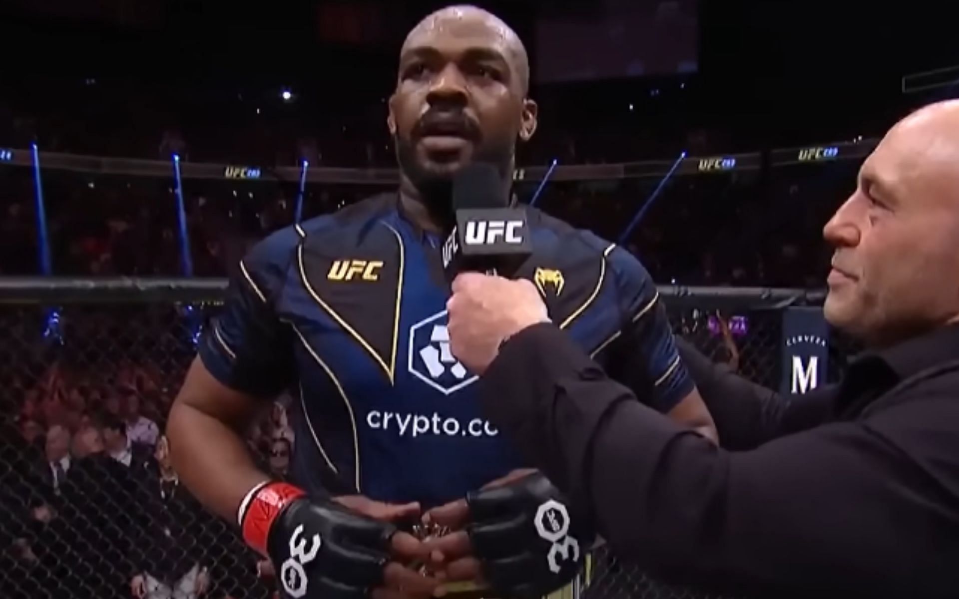 Jon Jones [Pictured] reveals he was offered main event fight at UFC 300 [Image courtesy: UFC - YouTube]