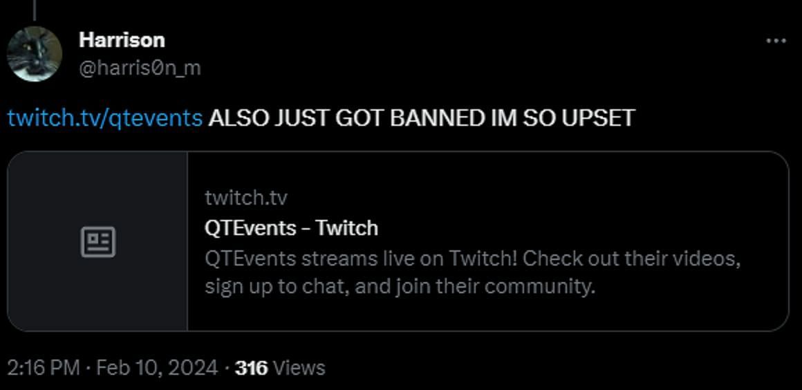 QTEvents was also banned after the drama (Image via X)