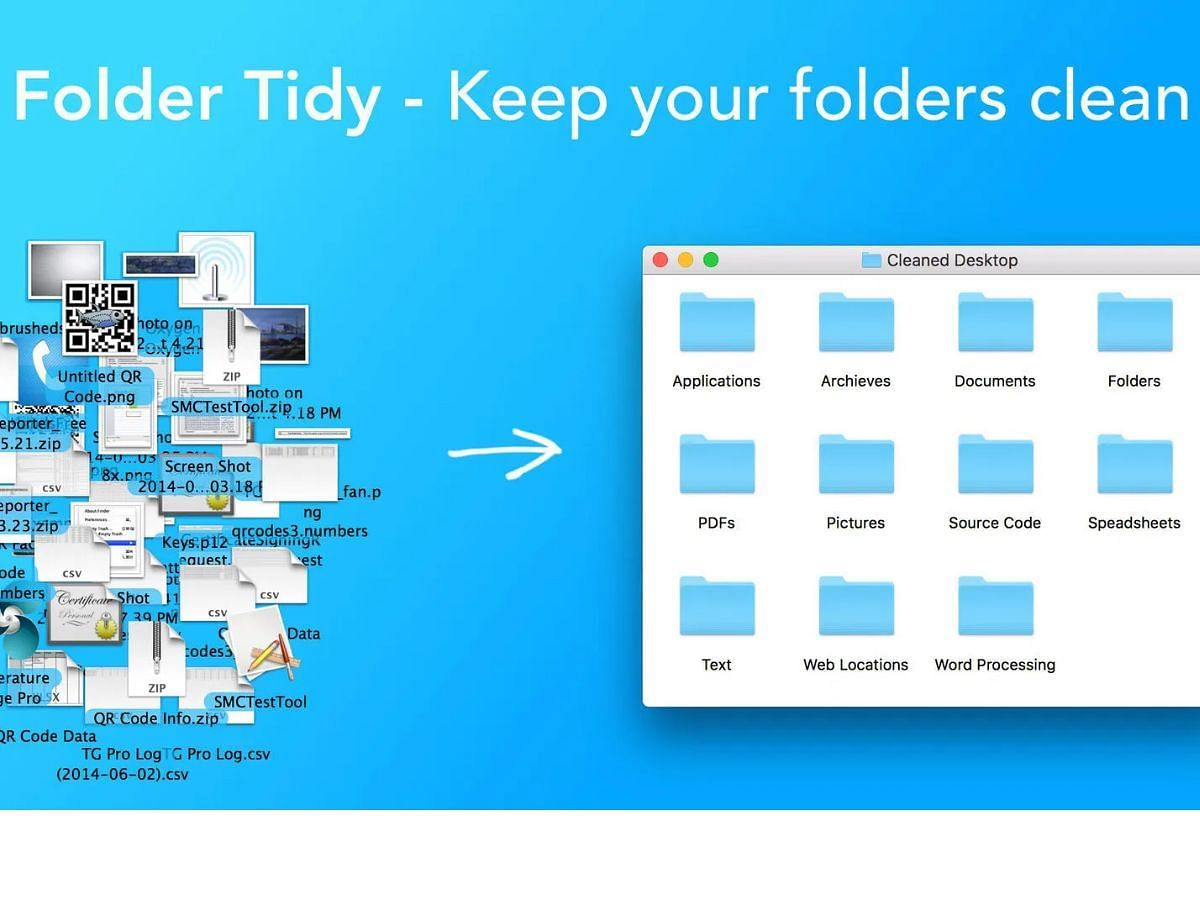 Another great application for Macbook is Folder Tidy (Image via 9to5toys)