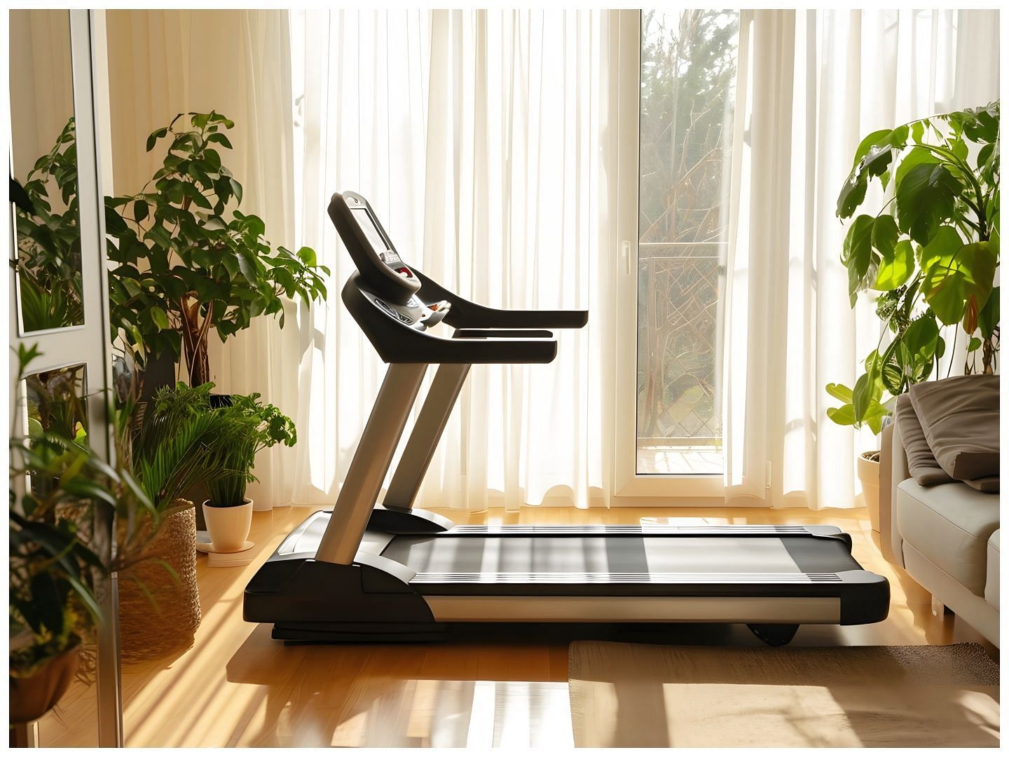 Make sure you have enough space around for treadmill safety at home (Image via Vecteezy)