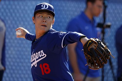 Los Angeles Dodgers pitcher Yoshinobu Yamamoto