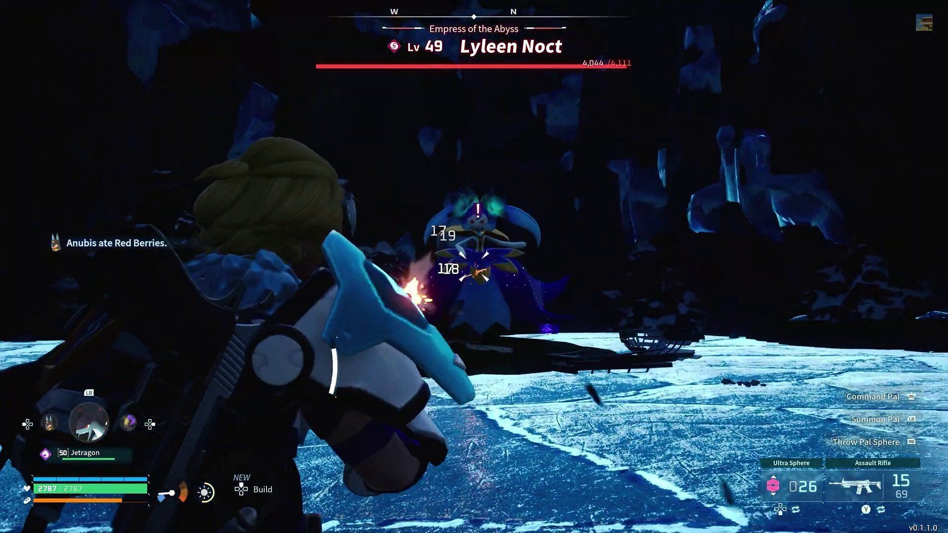 Lyleen Noct is a variant of Lyleen and one of the rarest Pals in Palworld (Image via YouTube/100% Guides)