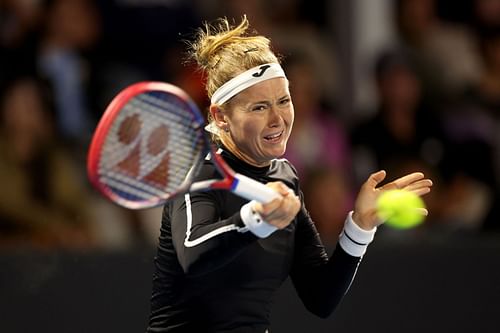 Marie Bouzkova at the 2024 Women's ASB Classic.