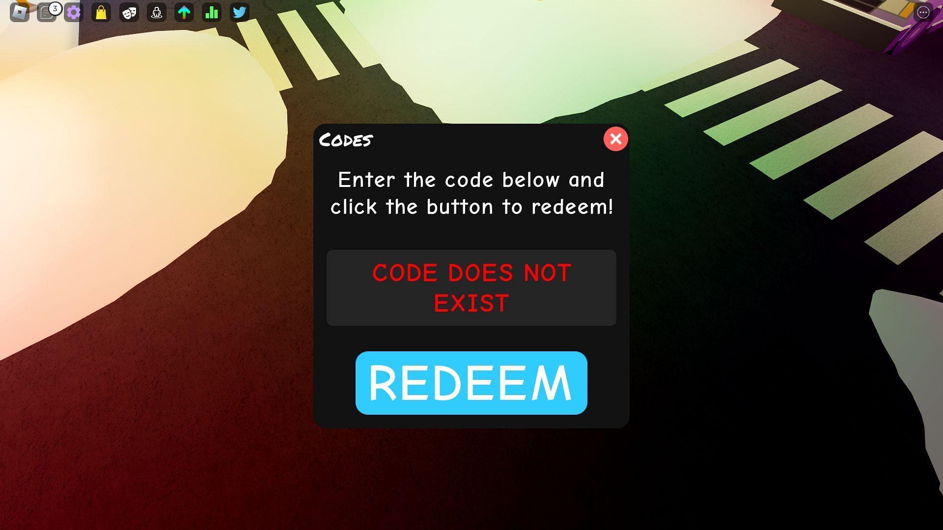 Entering an incorrect code in Funky Friday (Image via Roblox)