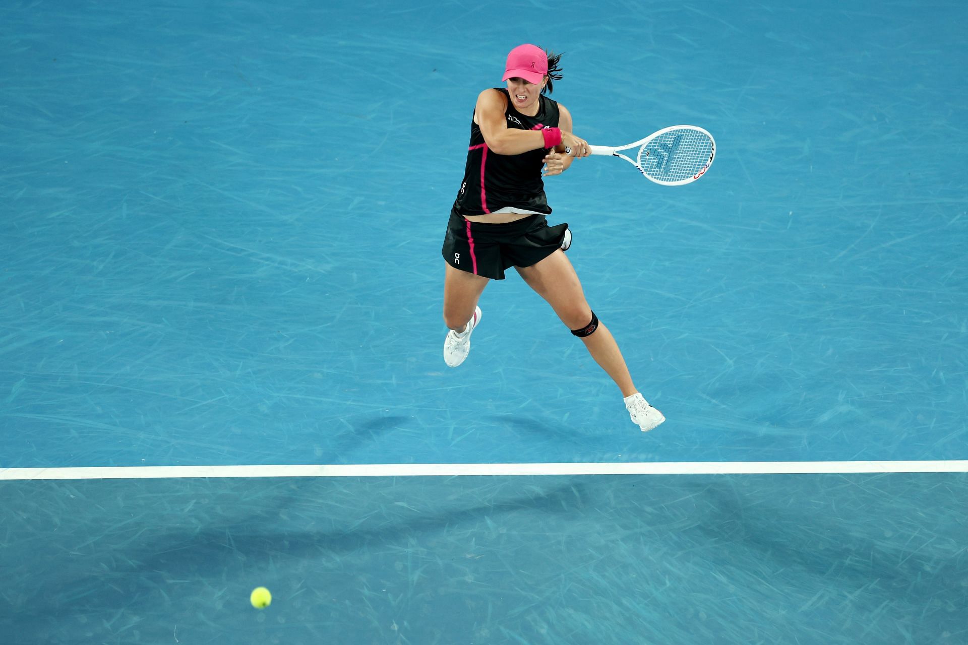 Iga Swiatek in action at the Australian Open
