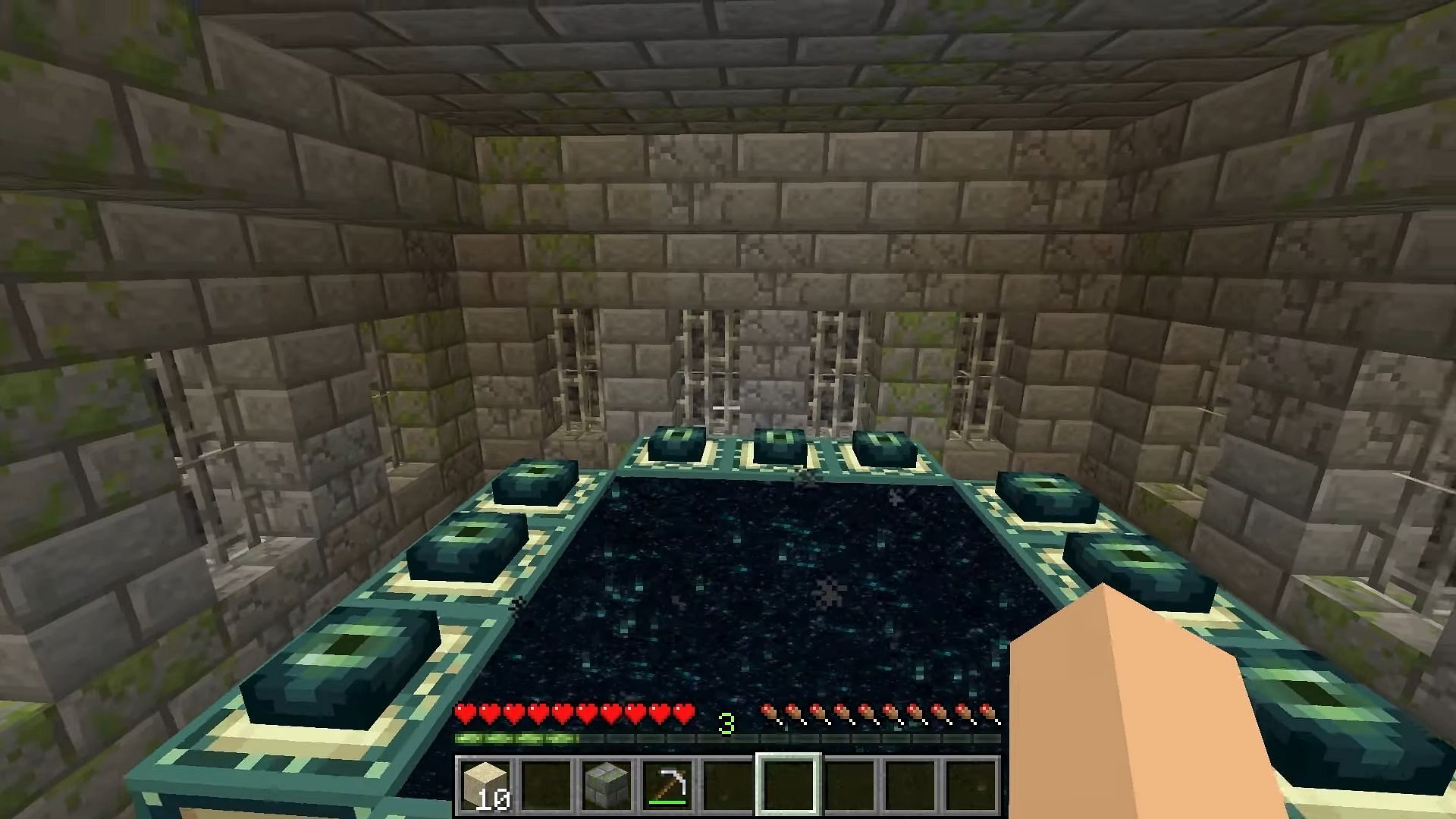 The End portal is capable of duplicating some blocks (Image via The Master Miner/YouTube)