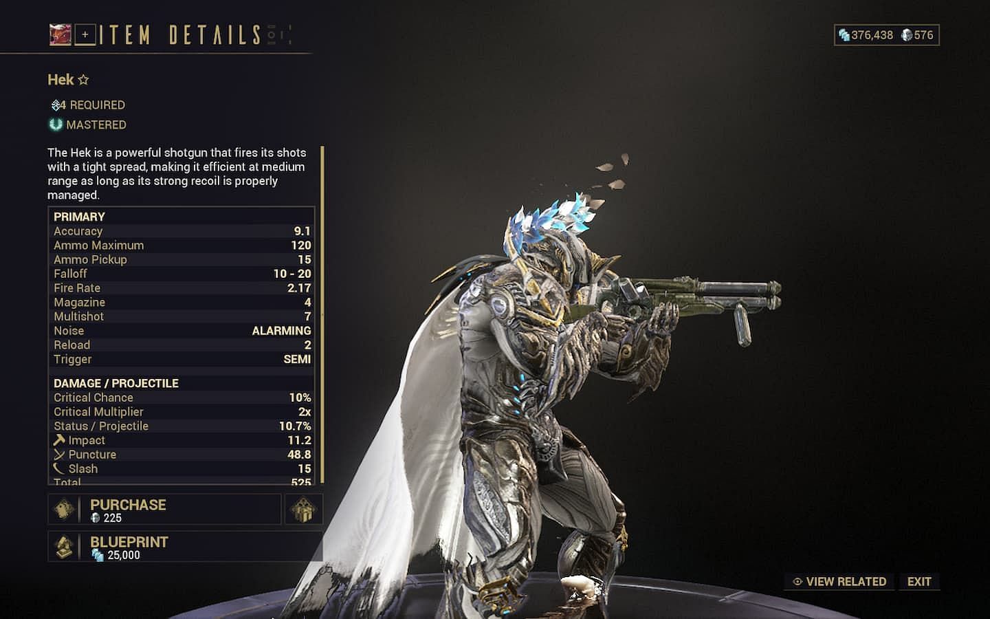 Hek is the most popular early-game weapon for good reason (Image via Digital Extremes)