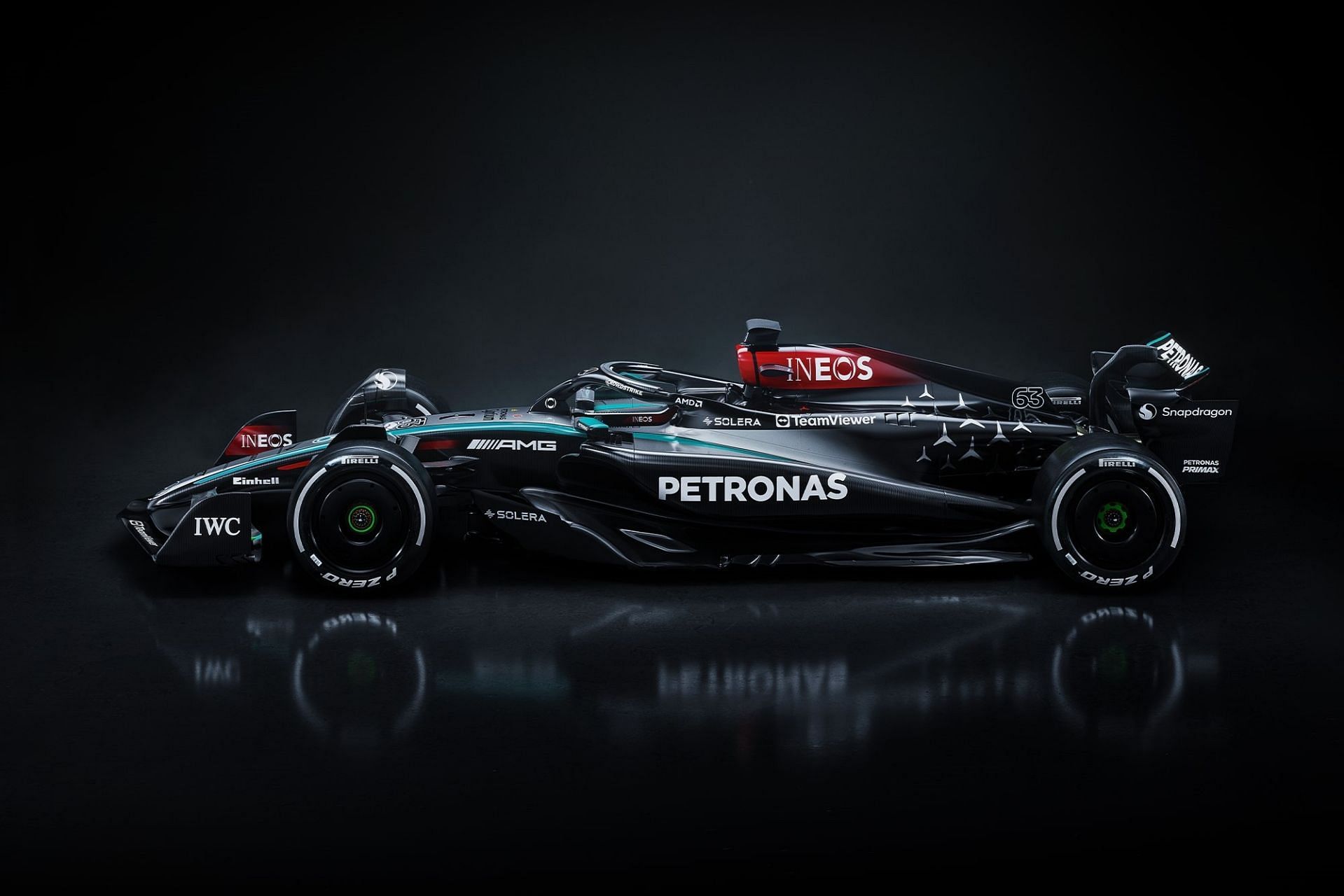 Mercedes F1 team reveals their 2024 F1 car livery (Image via X/@MercedesAMGF1)