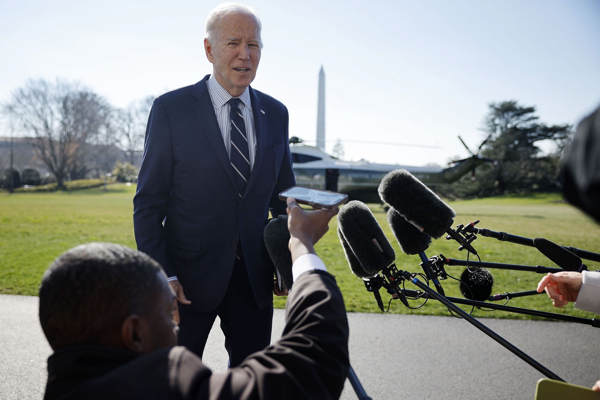 President Biden Returns To The White House From Delaware on February 19, 2024 (Image via Getty)