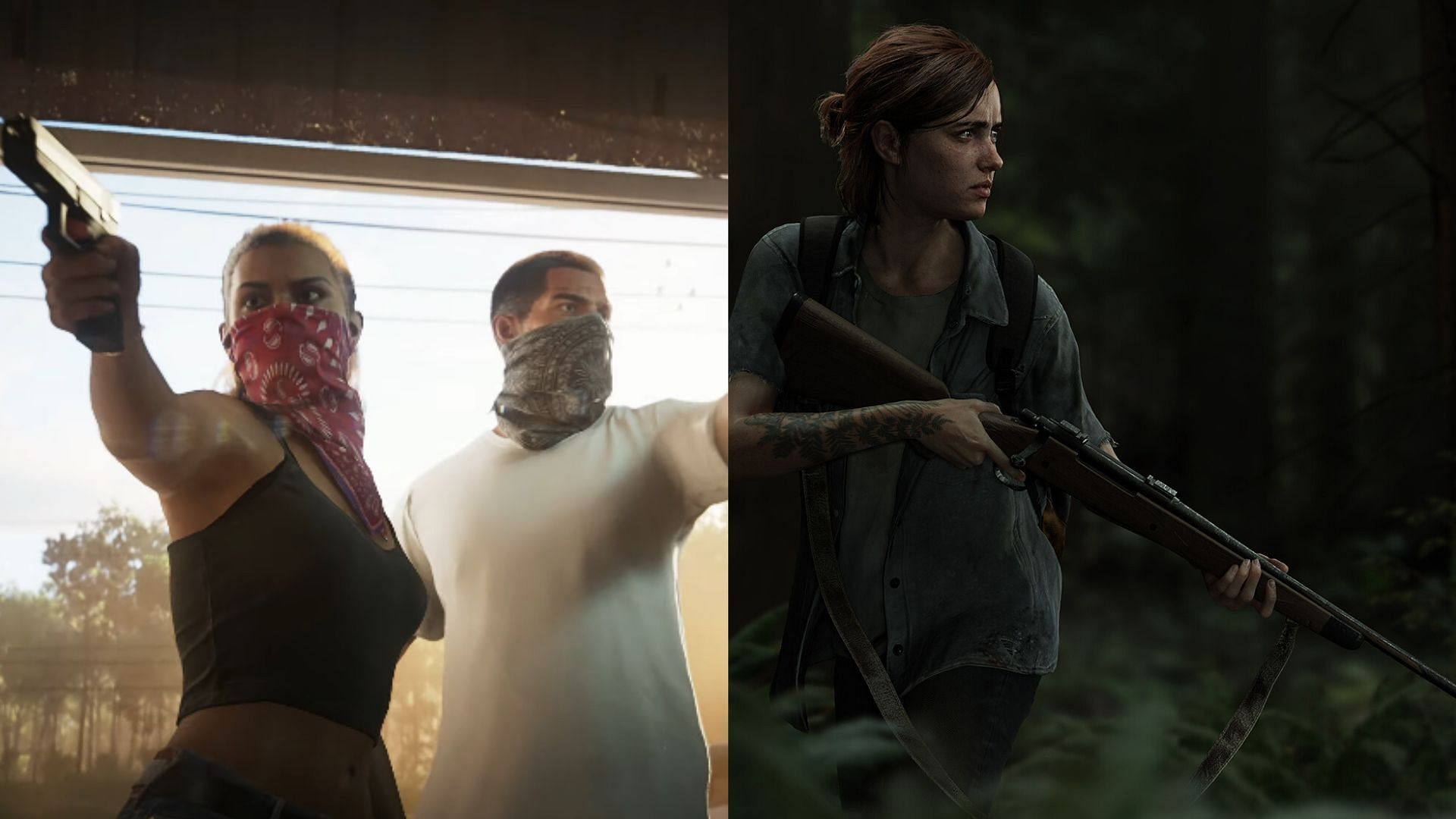 Fans think GTA 6 could have better shooting mechanics than The Last Of Us Part 2 (Images via Rockstar Games, Naughty Dog)