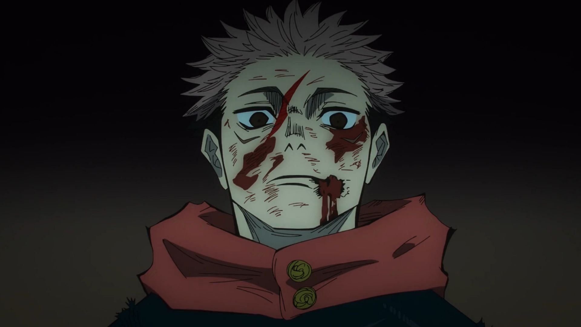 Yuji Itadori as seen in Jujutsu Kaisen anime (Image via MAPPA)