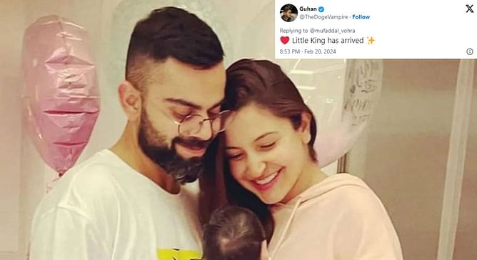 "Little king has arrived" - Fans erupt as Virat Kohli and Anushka Sharma welcome baby boy Akaay