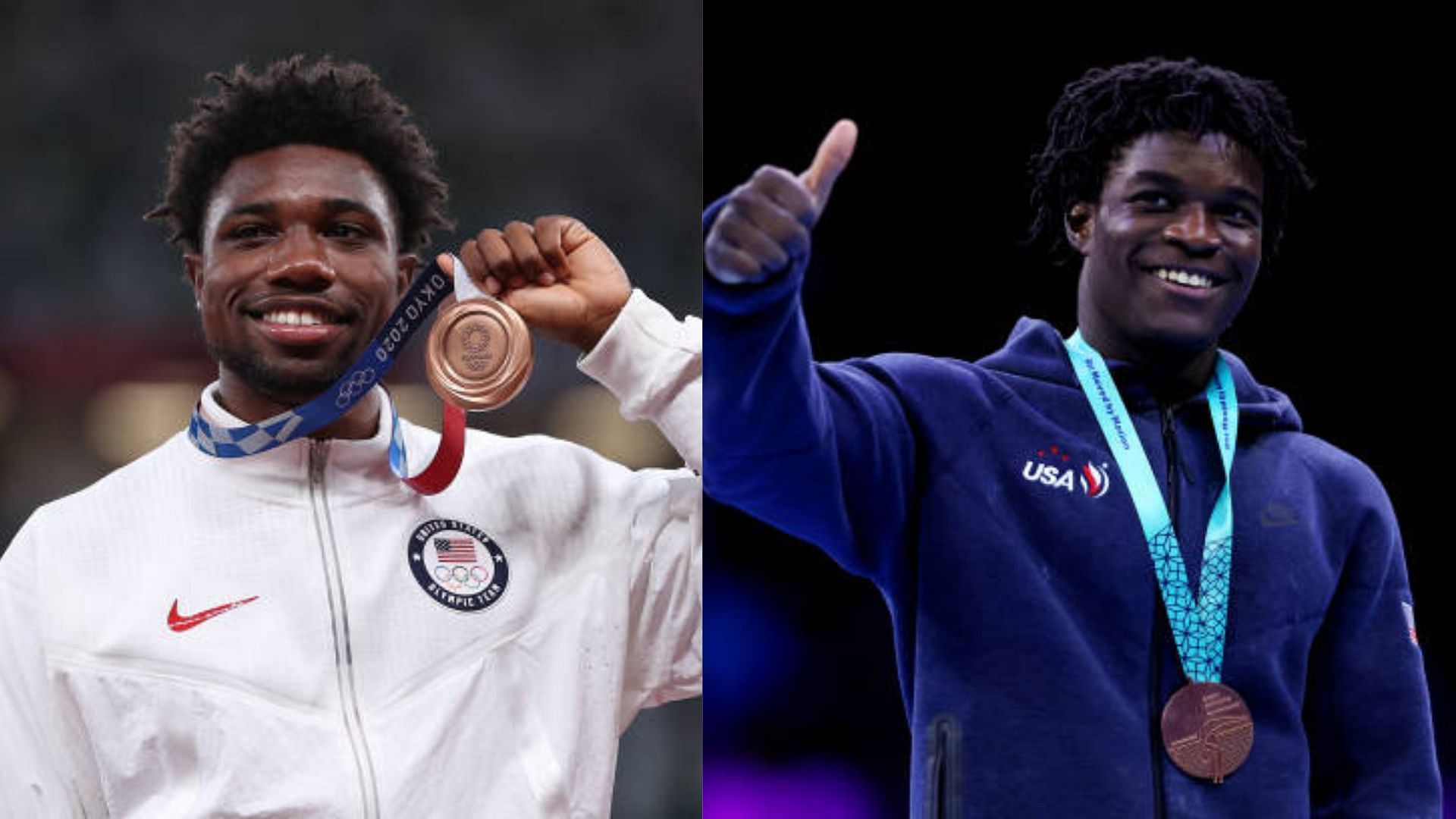 Noah Lyles (L) and Frederick Richard (R) (Image via Getty)